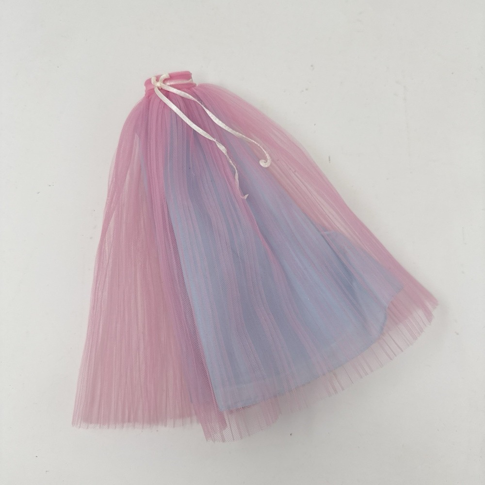 Barbie 2017 Birthday Wishes Pink Blue Tulle Overlay Long Skirt Doll Clothes